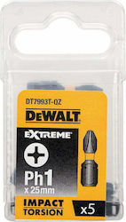 Dewalt Set 5 Screwdriver Bits Cross