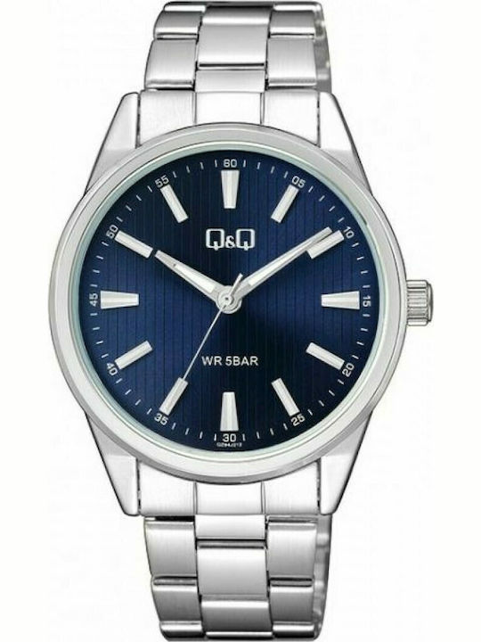 Q&Q Men's Watch 40mm Battery with Silver Metal Bracelet