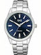 Q&Q Men's Watch 40mm Battery with Silver Metal Bracelet