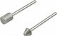 Wolfcraft Set de șlefuire diamantat cilindric cu formă conică ascuțită 2 bucăți Set Accesorii de Tăiere Unelte pentru Formare Margini în Metal \ Sticlă \ Plastic 3mm 2buc