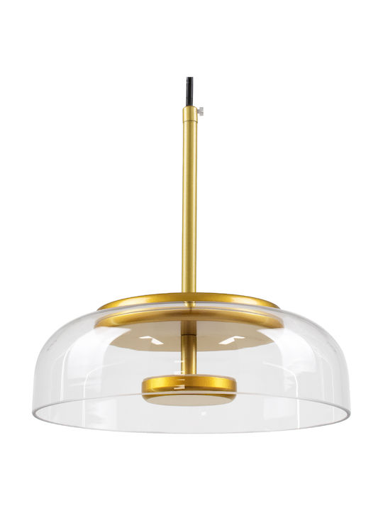GloboStar Charlotte Pendant Lamp with Built-in LED Transparent