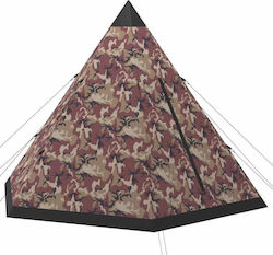 vidaXL Camping Tent Brown for 4 People 365x250cm