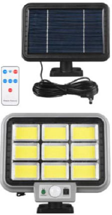 Solar LED Flutlichter mit Bewegungssensor und Fernbedienung