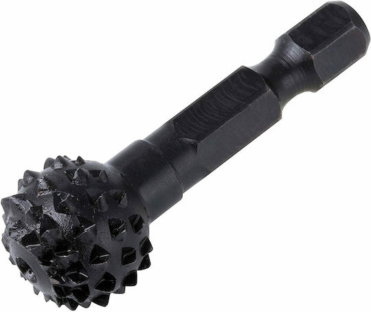 Wolfcraft Spherical Drill Rasp Φ15mm Cutter Bit for Metal \ Wood \ Plastic 15mm x 41mm x 6.35mm