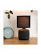 Atmosphera Salta Ceramic Table Lamp for E14 Socket with Black Shade and Base