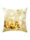 Viopros Christmas Decorative Pillow Square Gold 45x45pcs