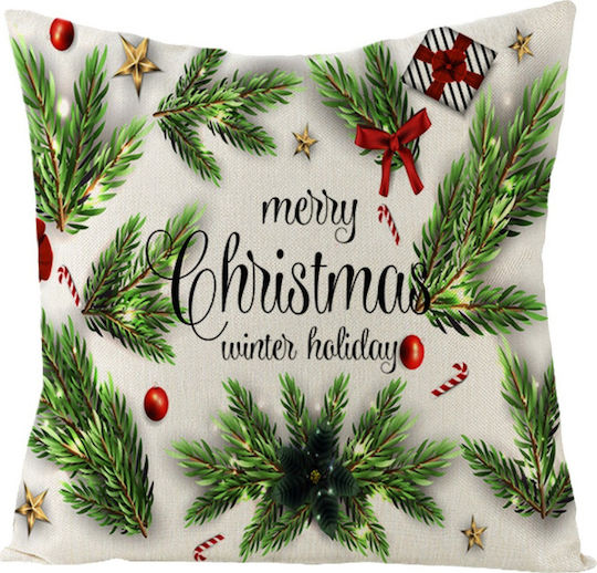 Viopros Christmas Decorative Pillow Square Multicolour 45x45cm