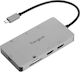 Targus USB-C Докинг станция с HDMI 4K PD Етърнет и свързване 2 монитора Сив (DOCK423EU)