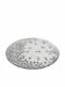 Espiel Foliage Platou Decorativ Rotundă Sticlă Argint 1buc 33x33buc