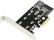 Digitus Κάρτα PCIe σε 2 θύρες M.2