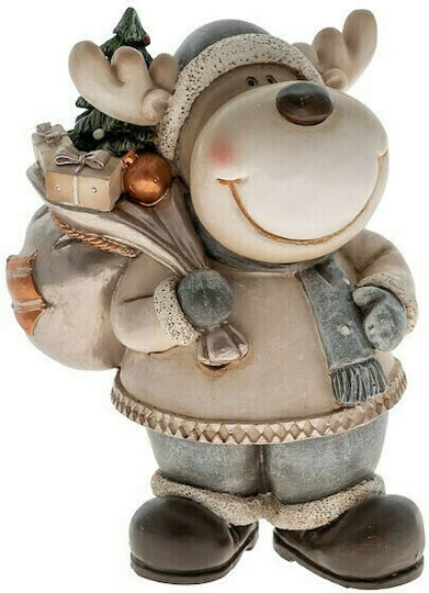 Zen Collection Christmas Ceramic Figure Reindeer Height 11cm