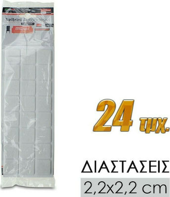 0321.302 Square Furniture Protectors with Sticker 22x22mm 24pcs