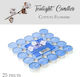 Tealights 5205376025373 with Scent Cotton Flowers in Blue Color 25pcs