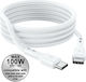 Lamtech USB 2.0 Cable USB-C male - USB-C 100W PD Λευκό 2m LAM023664