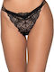 Femeie Slip cu Dantelă Negru
