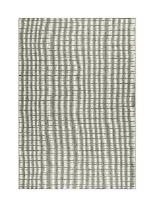 Χαλί μοντέρνο Maki Woolen Kelims Grey-White 0.70m X 1.50m