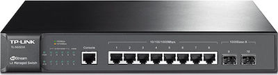 TP-LINK TL-SG3210 Managed L2 Switch with 8 Ethernet Ports and 2 SFP Ports