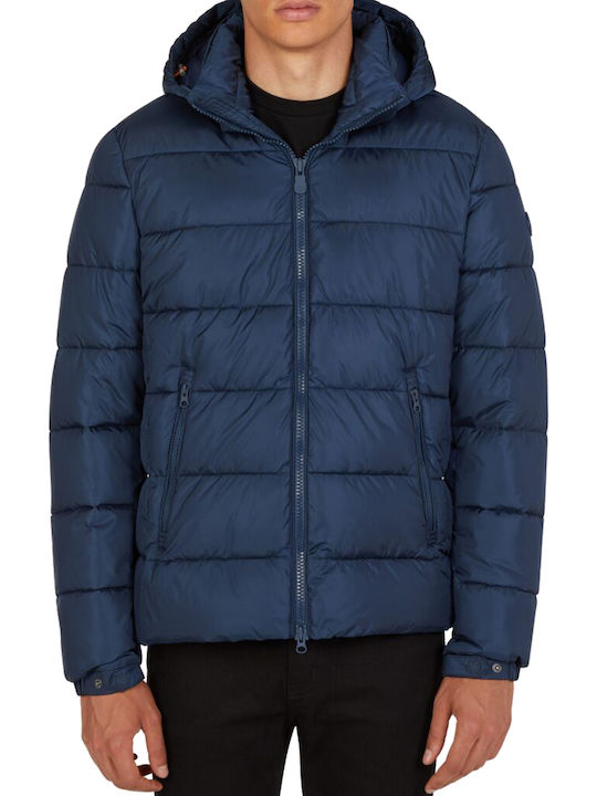 Χειμωνιάτικο Μπουφάν Puffer Navy Μπλε