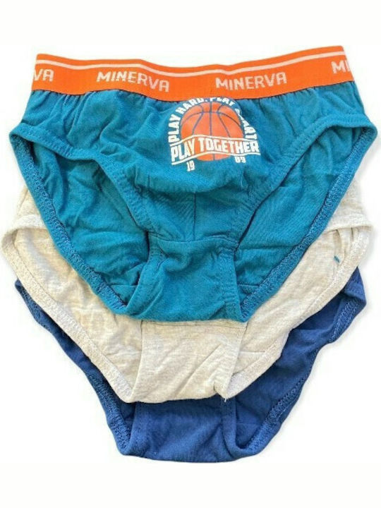Minerva Play Hard Kids' Set with Briefs Multicolored 3pcs
