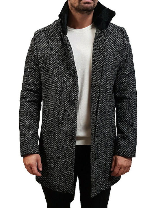 Rezzo Herren Mantel Schwarz