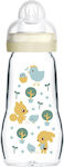 Mam Glasflasche Feel Good Organic Garden mit Silikonsauger für 2+ Monate Beige Huhn 260ml 1Stück