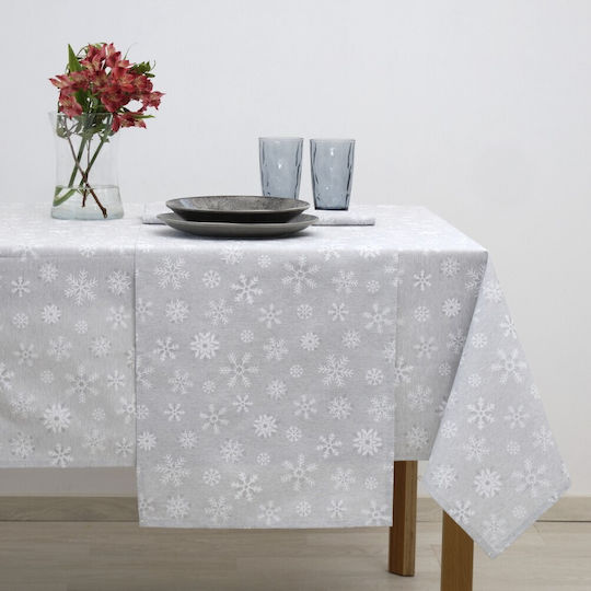 Dimeco 8590 Christmas Tablecloth Fabric Gray L135xW135cm.