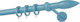 Zogometal Metallisch Vorhangstange Einfach Φ25mm 200cm Blue