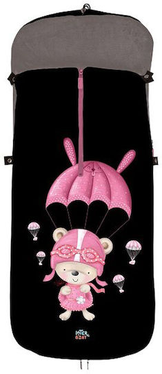 Interbaby Paracaidista Universal Stroller Footmuff with Velvet Lining 105x46cm Rosa