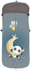 Interbaby Panda Luna Universal Ποδόσακος Καροτσιού Γκρι με Βελούδινη Επένδυση 90x46εκ.