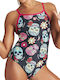 Arena Crazy Skulls Carnival Athletic One-Piece Swimsuit Black