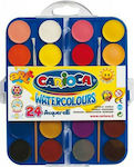 Carioca Aquarelli Set of Watercolours Multicolored with Brush 24pcs 42401