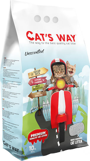 Cat's Way Άμμος Γάτας Μπετονίτης Ψιλόκοκκη χωρίς Άρωμα 10lt