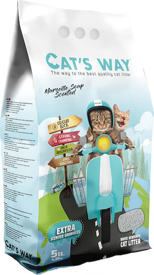 Cat's Way Sand Soap Bentonite Cat Litter with Scent Marseille Soap 5lt