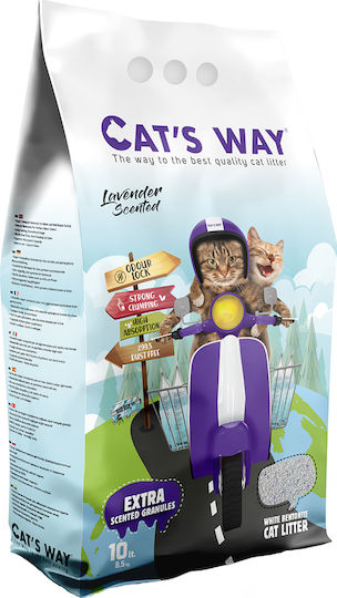 Cat's Way Бентонитен котешки пясък с аромат Лавандула 10лт