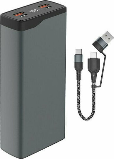 4Smarts Volthub Pro Power Bank 26800mAh 22.5W with 2 USB-A Ports and USB-C Port Power Delivery / Quick Charge 3.0 Black