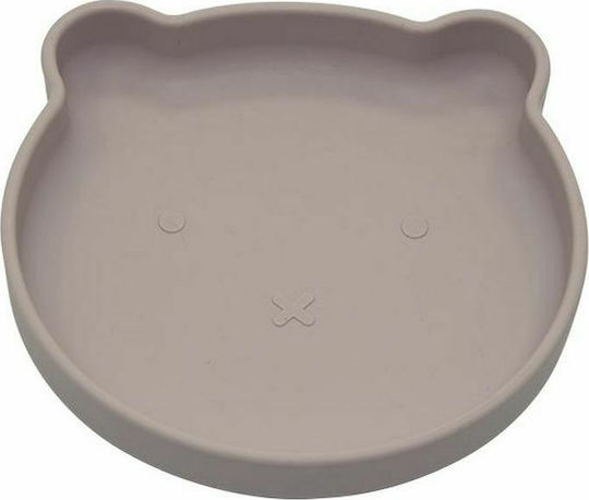 Bo Jungle Baby Food Plate Bear made of Silicone Pink