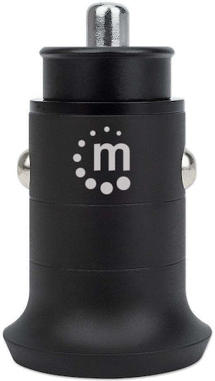 Manhattan Car Charger 25W 3A Fast Charging with Ports 1xUSB 1xType-C Black Colour
