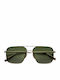 Chimi Steel Aviator Unisex Sunglasses with Metallic Frame Green Polarized