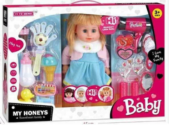 Zita Toys Σετ με Μωρό Κούκλα για 3+ Ετών 35.56 εκ.