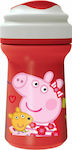 Stor Πλαστικό Παγούρι Peppa Pig σε Κόκκινο χρώμα 310ml