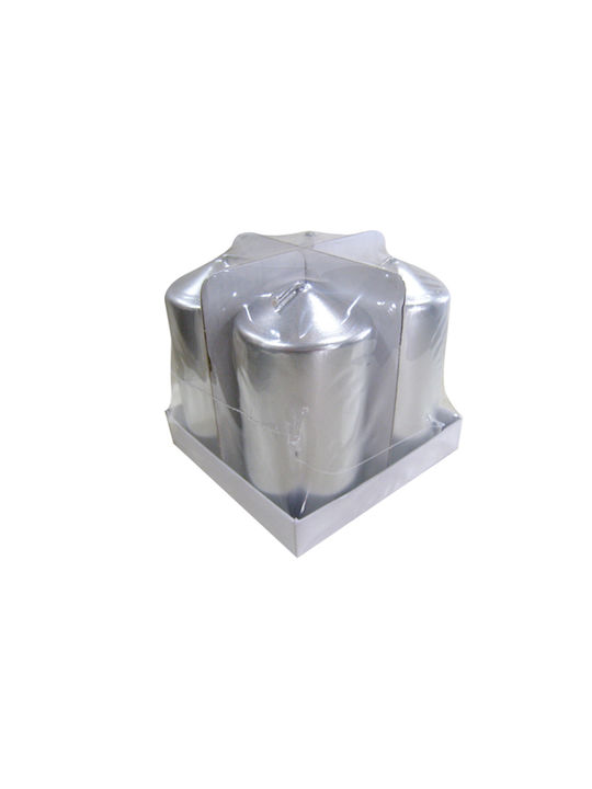 AGC Christmas Silver Candle 4pcs