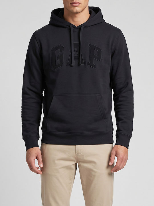 GAP Sweatshirt mit Kapuze Schwarz