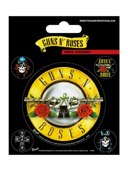 Διακοσμητικό Αυτοκόλλητο Επίπλων Guns N Roses 5τμχ Pyramid International