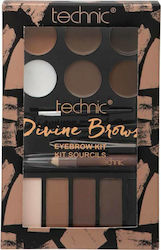 Technic Divine Brows Σετ Μακιγιάζ για Μάτια & Φρύδια 6τμχ