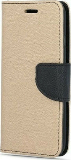 Fancy Wallet Δερματίνης Χρυσό-Μαύρο (Redmi Note 9T)
