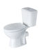 Budget OI_350989 Stehende Toilette mit Spülung Weiße