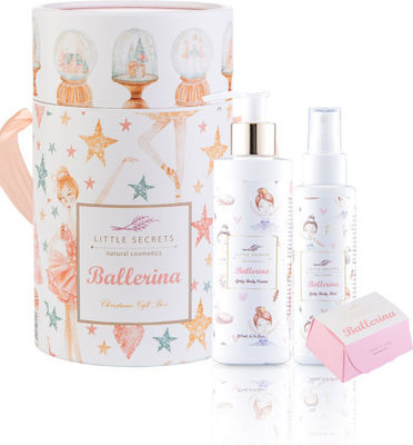 Little Secrets Ballerina Christmas Gift Box: Girly Body Cream 200ml & Girly Body Mist 100ml & Φυσικό Σαπούνι 100ml 3τμχ