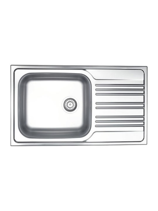 Donau 185DE Drop-In Spüle Inox Satiniert B86xT50cm Silber