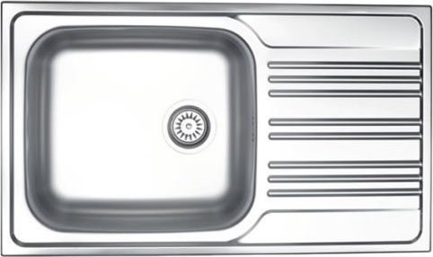 Donau 185DE Ένθετος Νεροχύτης Inox Σατινέ Μ86xΠ50cm Ασημί