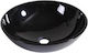 Inter Ceramic ICC 042B Deasupra Blatului Chiuvetă Porțelan 42x42x13.5cm Negru